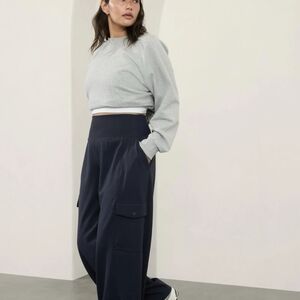 Athleta Women's XXS Navy Venice Cargo Wide Leg Pants 411453